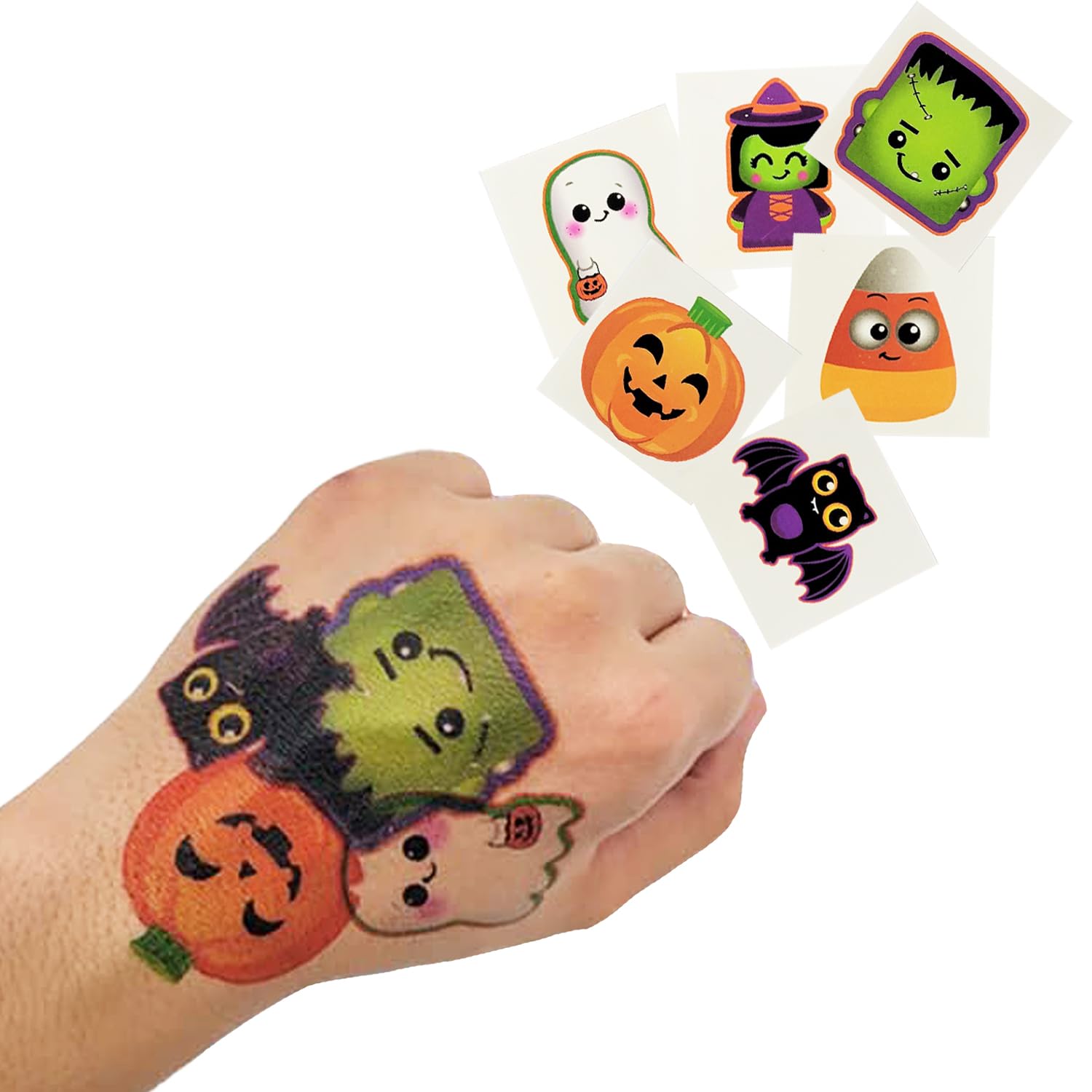 Halloween Temporary Tattoos, Assorted 2-Inch Designs