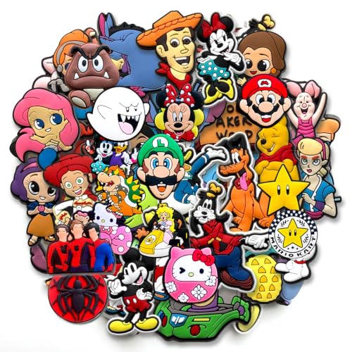 Shoe Decoration Charms for Croc Clog Sandals Cartoon Shoe Accessories Charms for Gifts (Red)