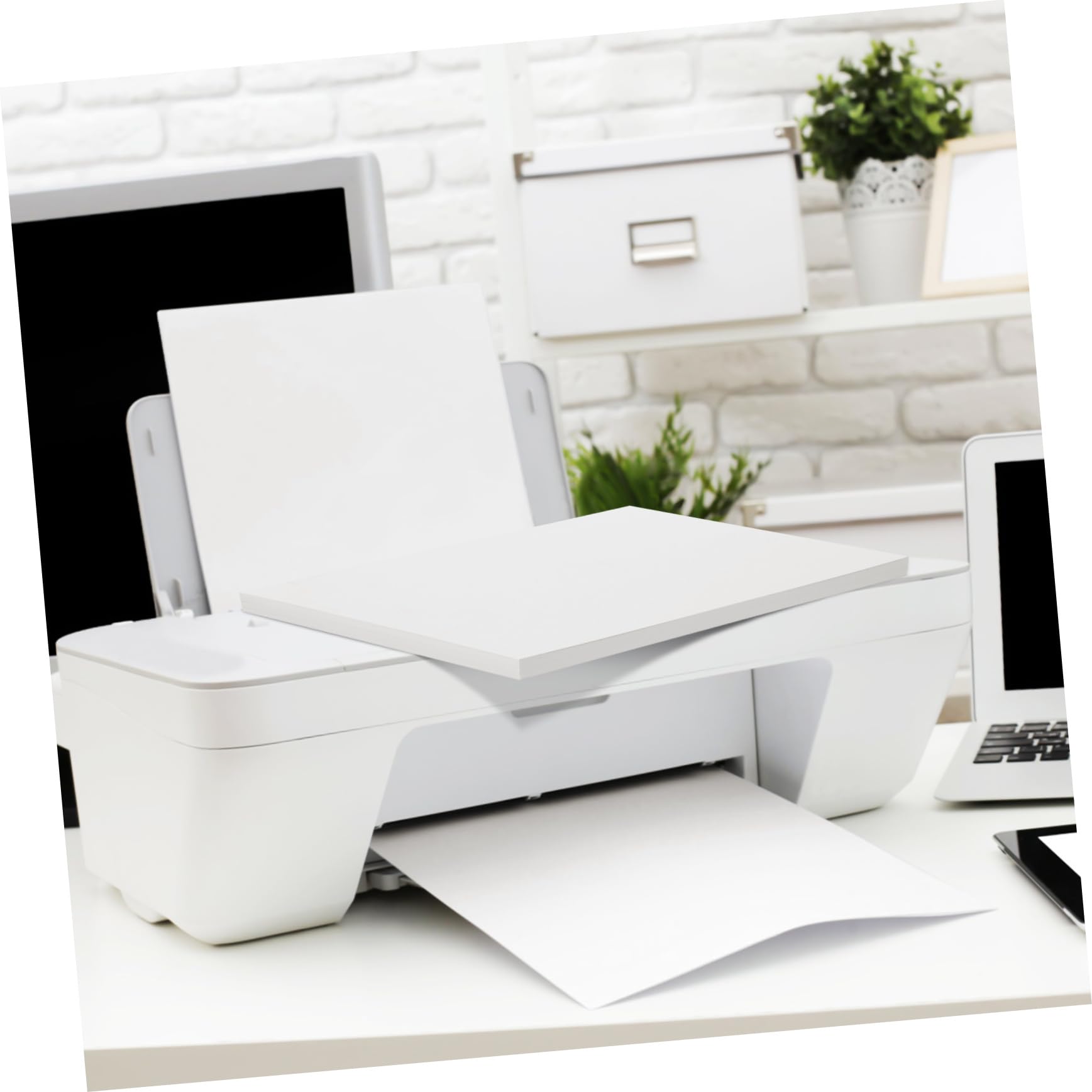 Uonlytech 100blätter Druckerpapier Blanko-druckerpapier Für Drucker Und Kopierer Zellstoffpapier Glatte Oberfläche Computerdruckerpapier