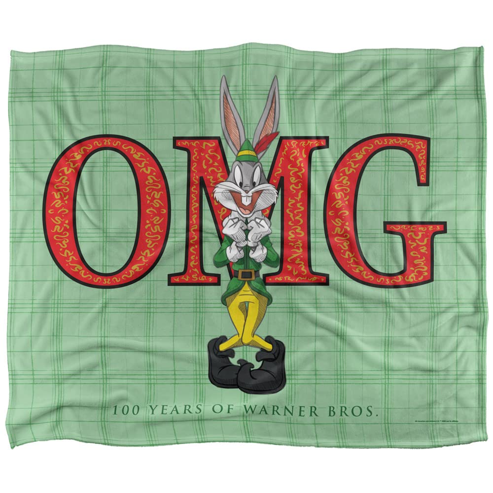 Bugs Bunny Elf Omg Silky Touch Super Soft Throw Blanket 152 X 127 cm, White