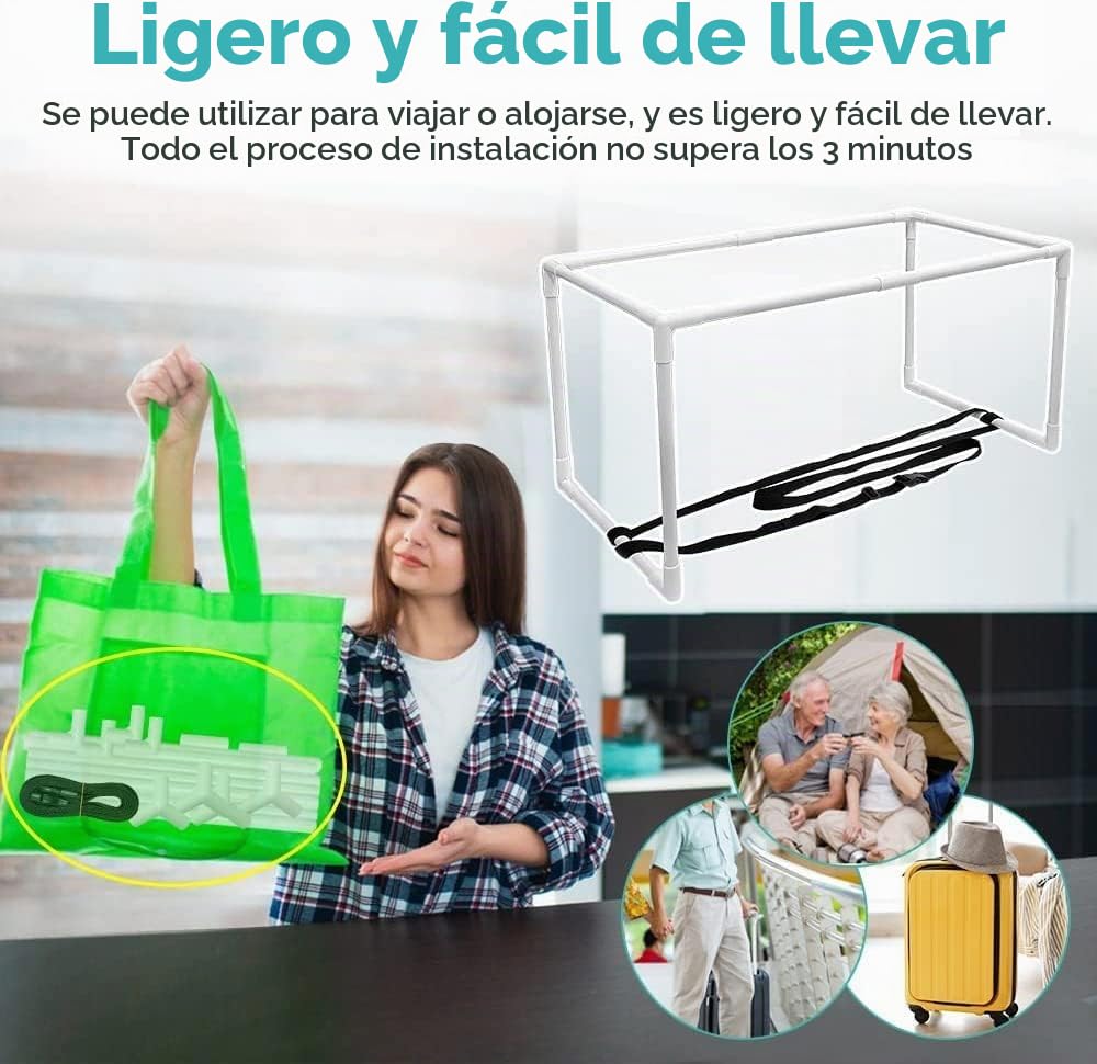 NEPPT Levantador de Mantas para pies, levantadores de sábanas, Barra de elevación de Cuna, Manta de Tienda de campaña, sábanas de Hospital, Elevador de Apoyo con una Correa para Pierna