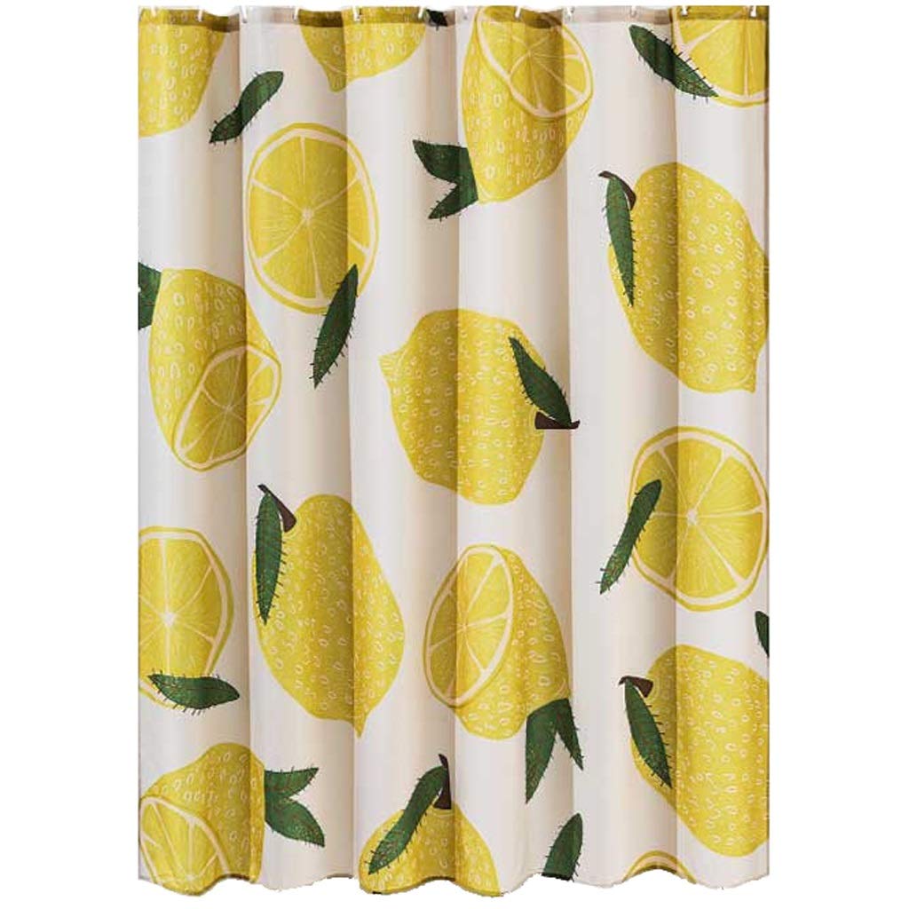Rideau de douche anti éclaboussure en tissu jaune épais imperméable