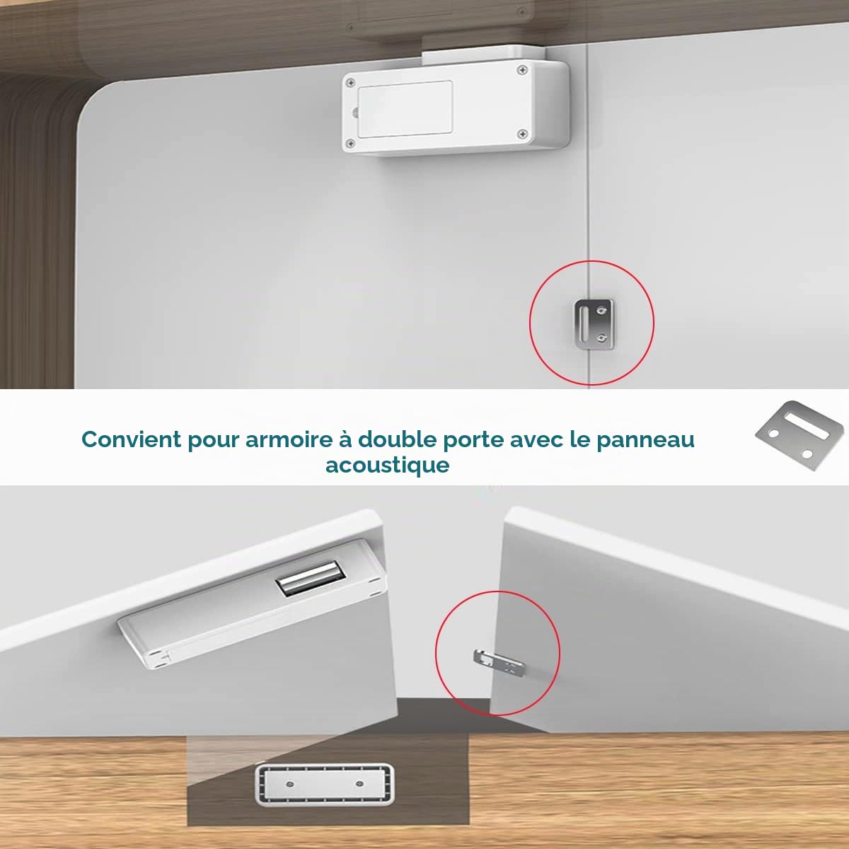 Serrure d'armoire RFID Serrure de tiroir électronique eLinkSmart No Keys: NFC Bluetooth App Hidden Childproof Cabinet Lock ​pour Camouflage Liquor Pantry