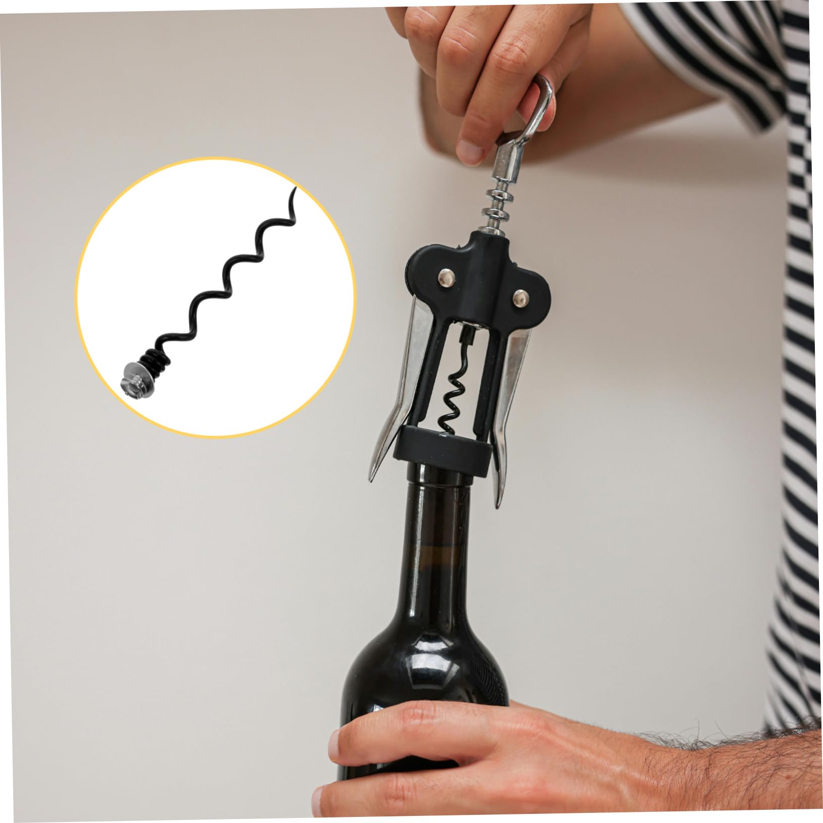GRIRIW 5sets Wine Opener Spiral Bit Replacement Spiral for Corkscrew Easy Installation 4pcs*5