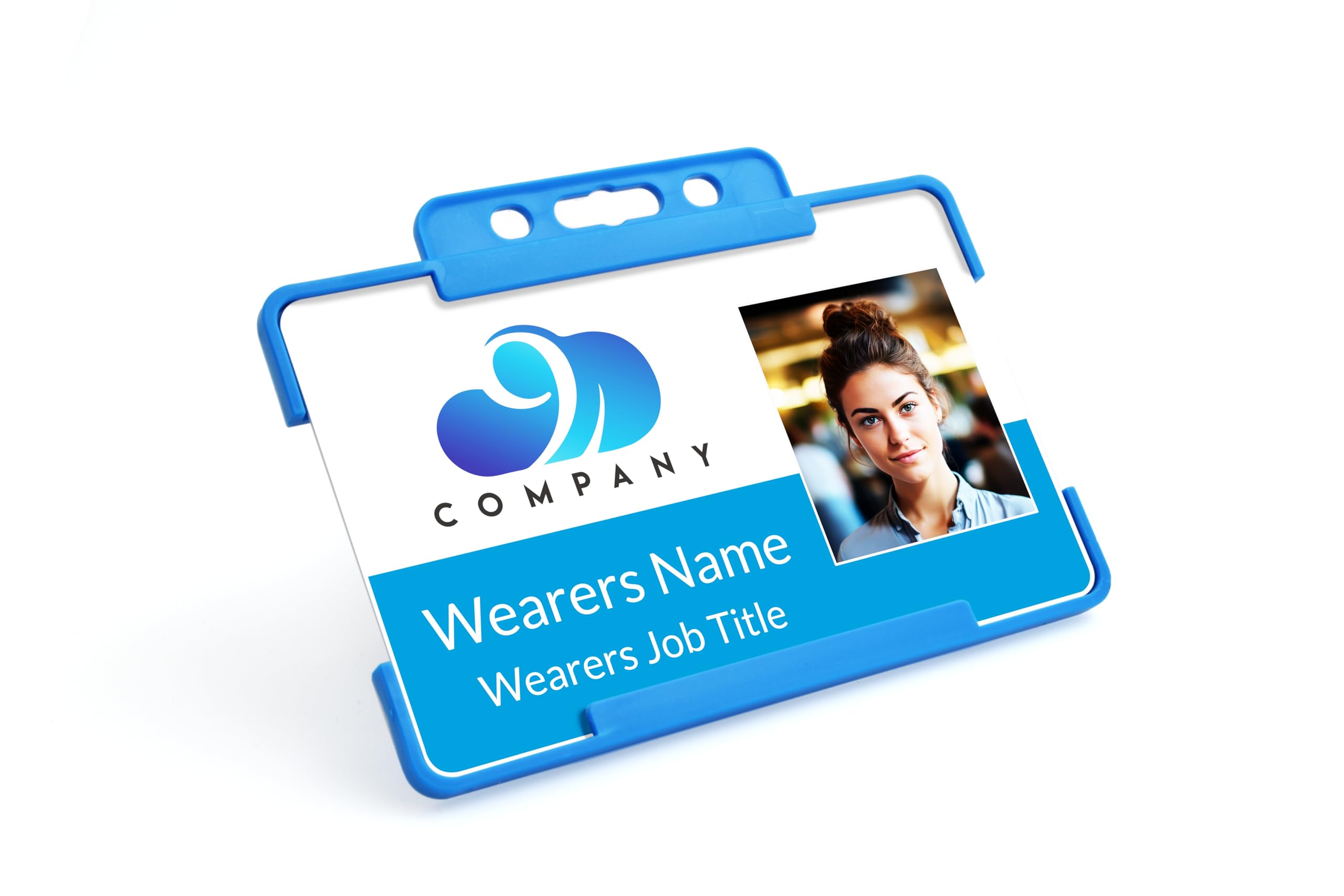 Sponsored Ad β Badgemaster Custom Logo Name Photo ID Card with Staff Lanyard and Rigid Card Holder d CR80