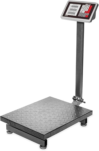 XtremepowerUS Escala de carga para computación postal báscula digital gran plataforma almacenamiento de envío calculadora de precio plegable