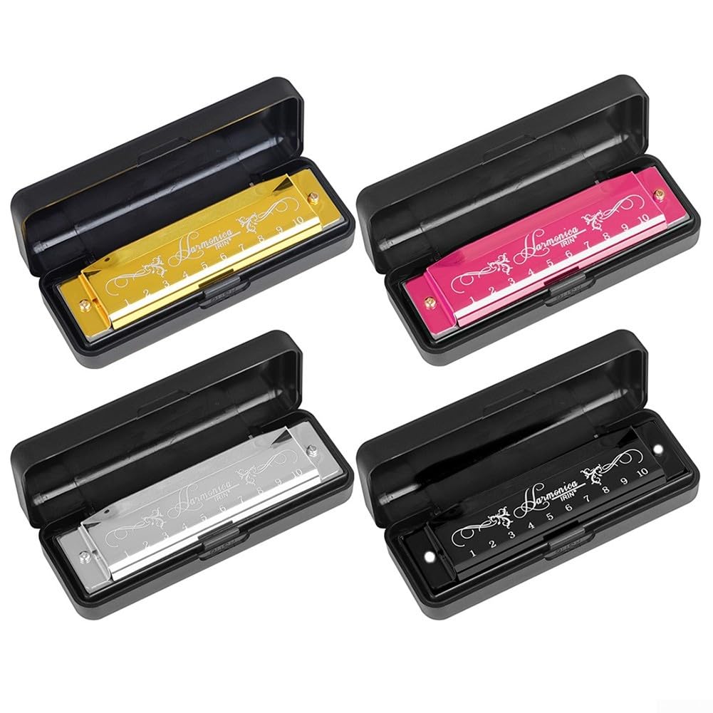 Harmonica en Do pour nouveaux joueurs Design 10 trous assure un excellent son (rose)