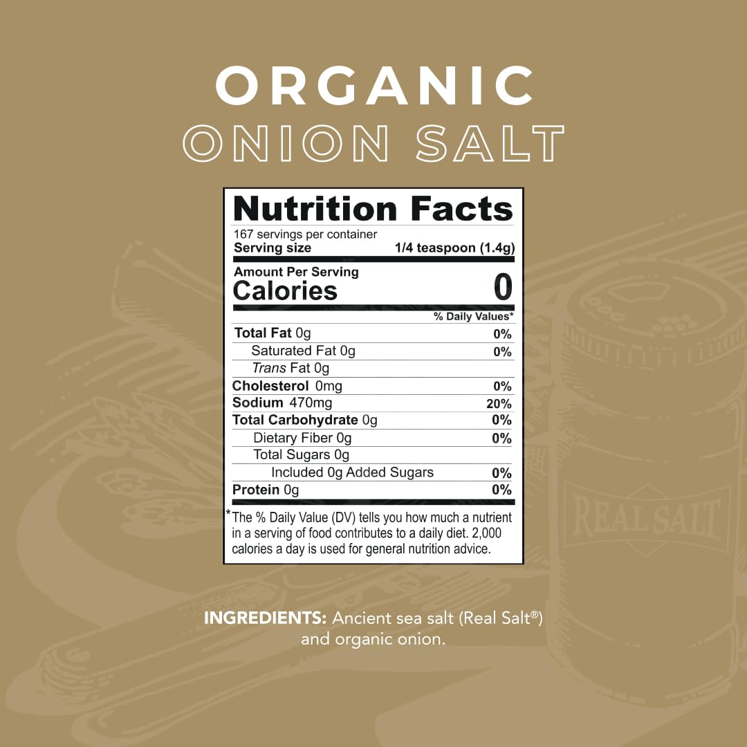 Real Salt Salt, Onion, 8.25-Ounce