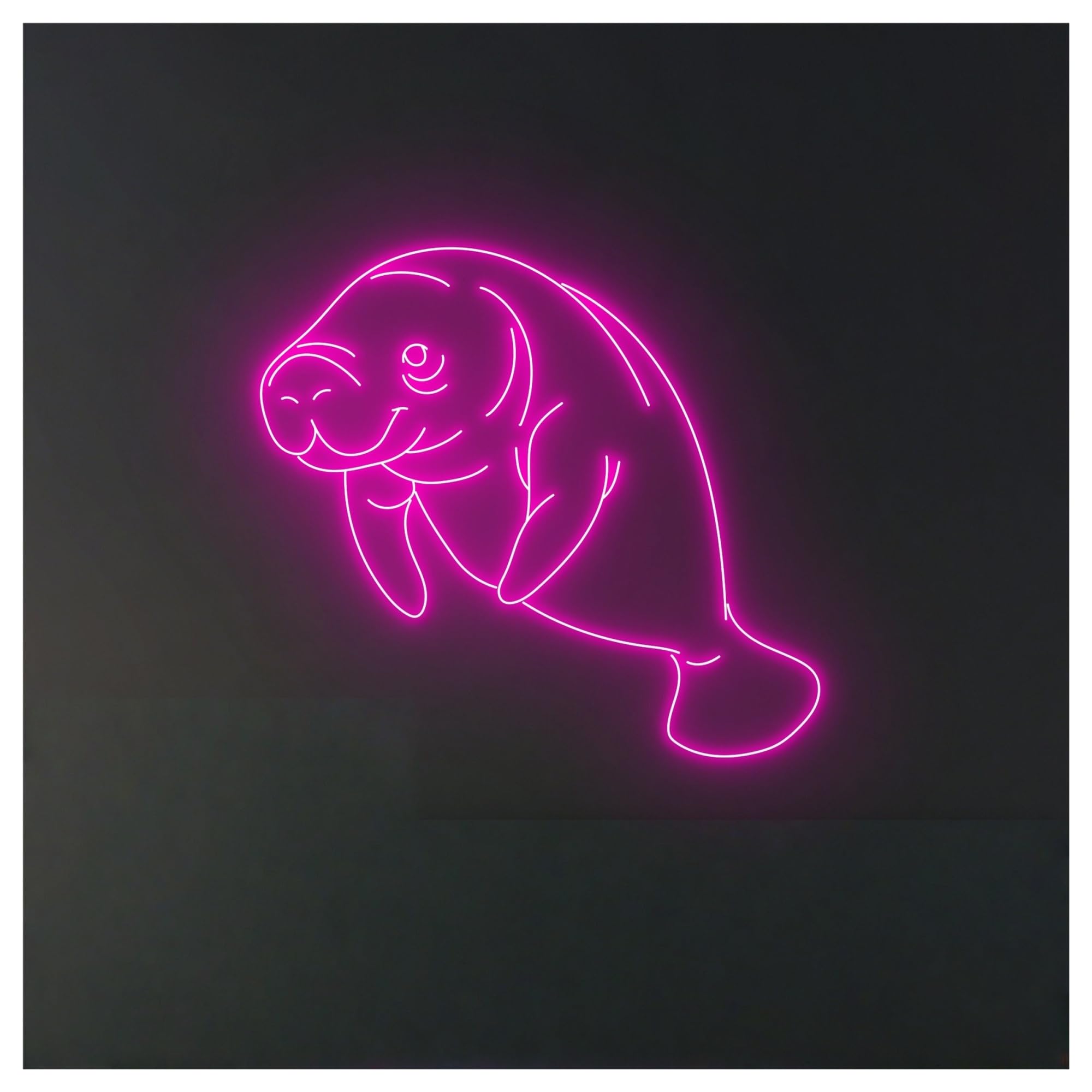SHOUXI Sign Lamp Manatee Neon Sign, Marine Nursery Room Wall Decor for Drink Bar Man Cave Bedroom Hotel Shop Garage Game Party 58cm