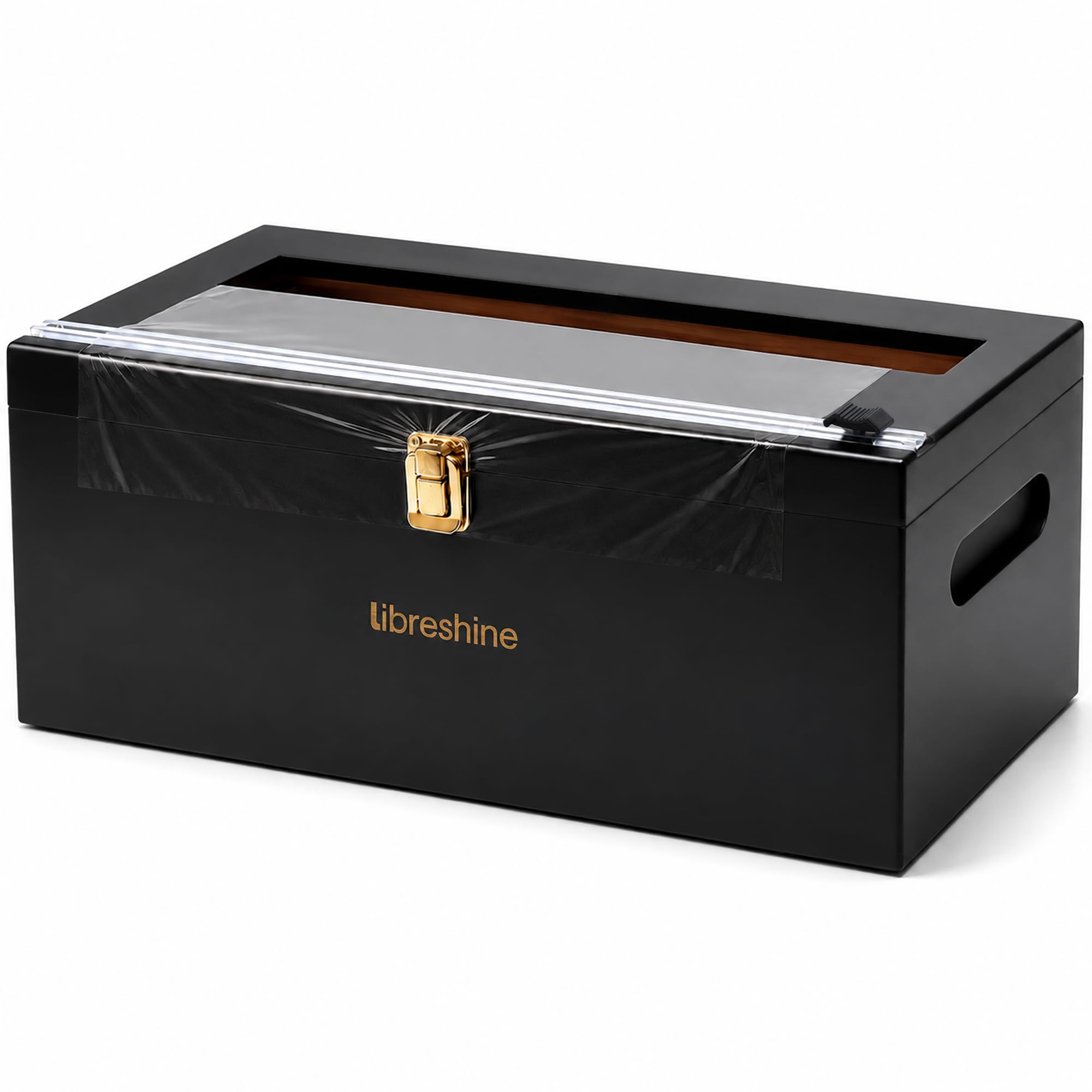 Libreshine Organizador extragrande de papel de aluminio y plástico de 12 pulgadas con cortador, tiene capacidad para rollos de película de 3000 pies o rollos de papel de aluminio de 500 a 1000 pies,