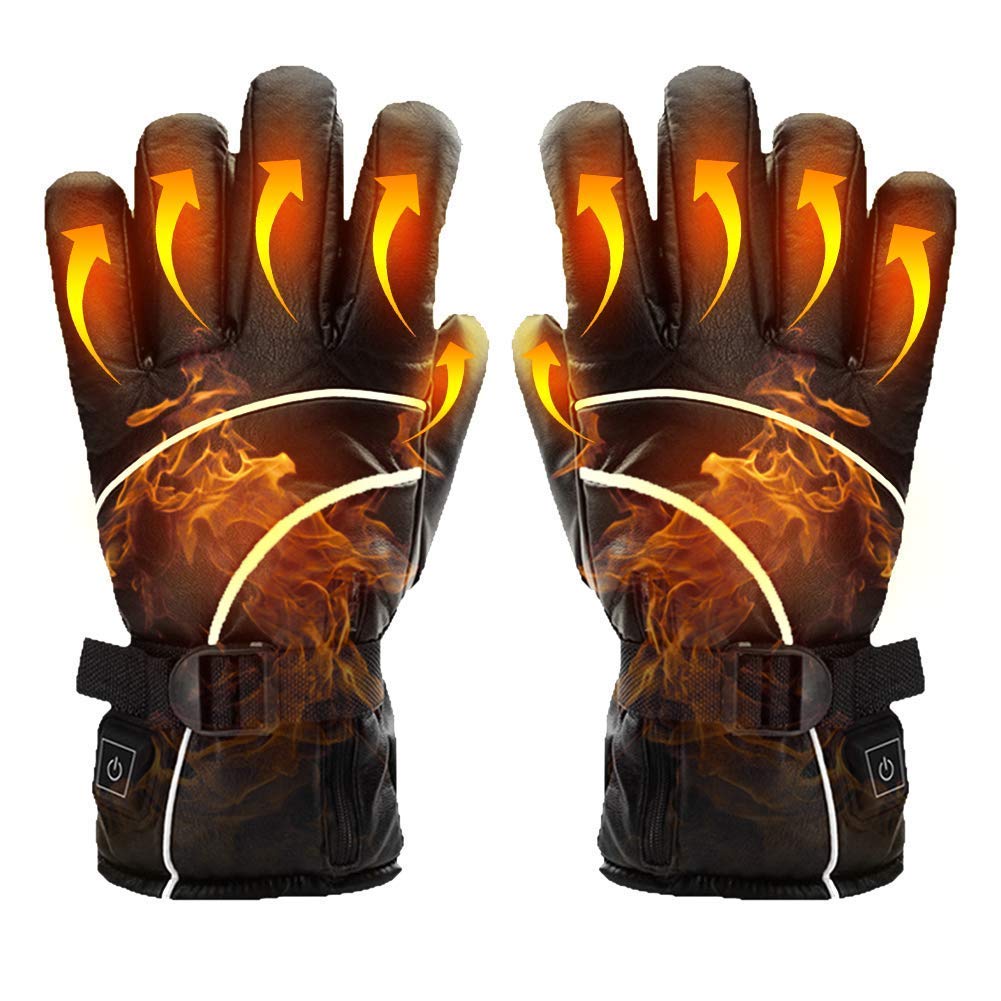 Gants chauffants hiver pour vélo et moto sous la pluie et neige