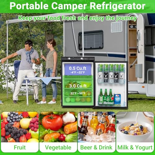 RV 3-Way Propane Fridge 3.5 Cu.Ft