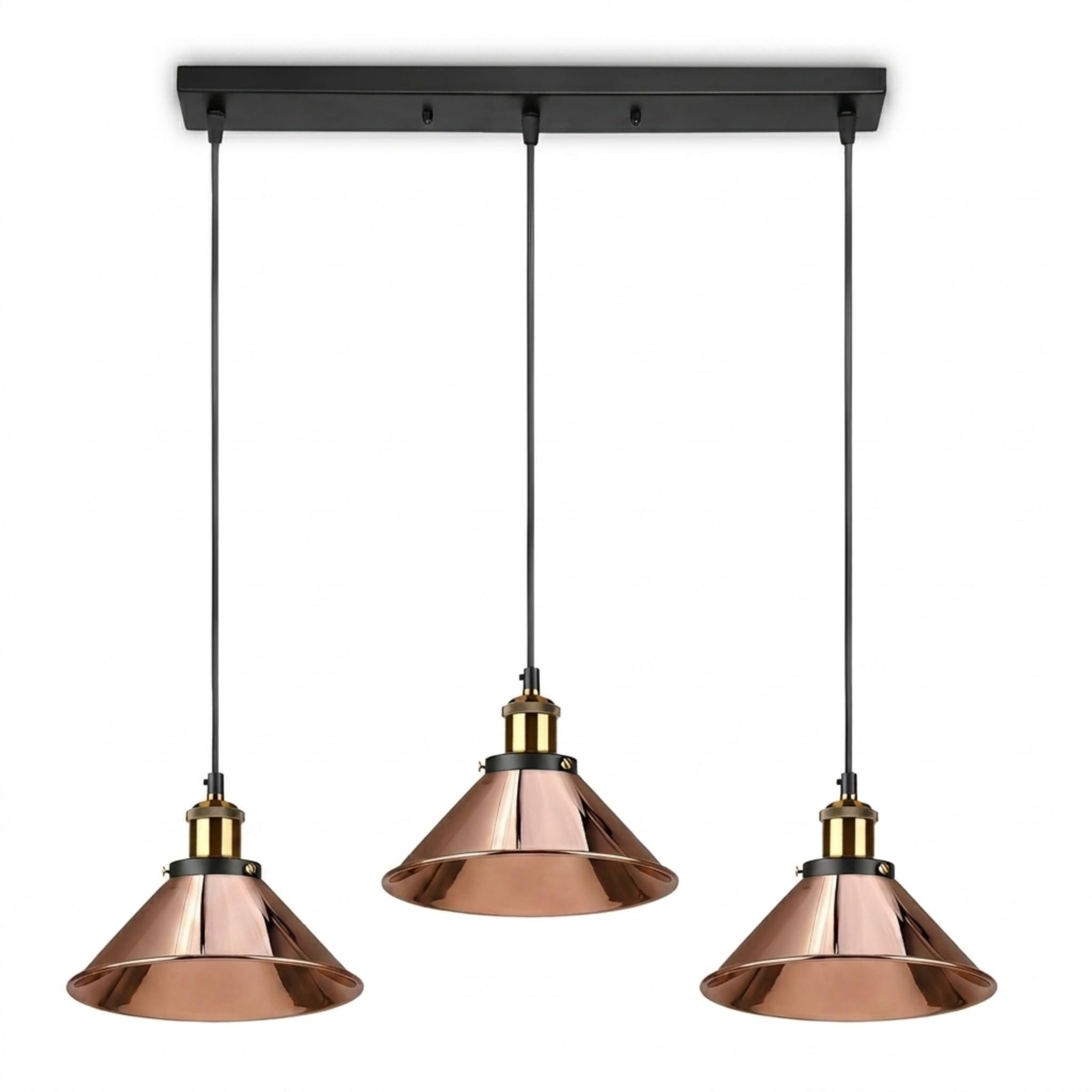  - Grey Light Shade CeilingCone Metal Lampshades For Ceiling LightsIndustrial Easy Fit Pendant Lamp Shades(29Cm)