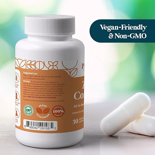 Miniatura 9 de Pattern Wellness Suplemento de complejo de zinc, suplemento de zinc de alta absorción con vitamina C, probióticos y otros ingredientes a base de