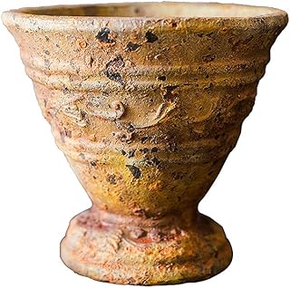 PLHMS Vaso da Fiori Vintage in Cemento, fioriera per Piante da Interno da Esterno, per Piante grasse, per Tavolo da Giardino di casa, Decorazione per mensole o centrotavola