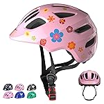 GLAF Baby Bike Helmet Toddler Helmets for 1 Year Old and up Infant Girls Boys Multi Sport Adjustable for Scooter Bicycle Kids Youth Child Skateboard Safety Cycling (Flower, XXS (17.3\'\'-18.9\'\'))