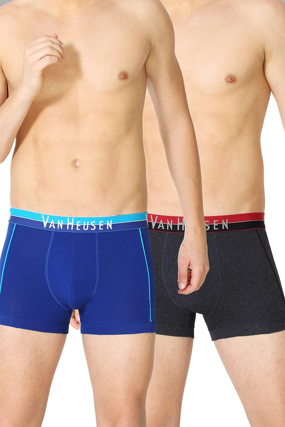 Van HeusenMen Solid Trunks - 100% Cotton - Pack of 2 - Anti Bacterial, Colour Fresh, Moisture Wicking