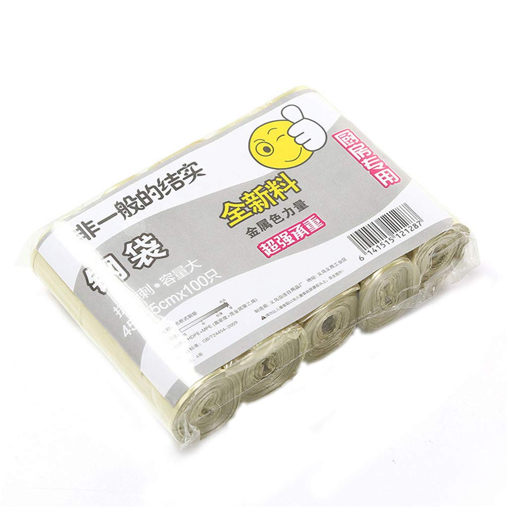 Zcuhen Small Trash Bag Strong Garbage Bags Bathroom Trash can Liners for Bedroom Home Kitchen Plastic Trash Bags Wastebasket Bin Liners 100 Count 5 Rolls