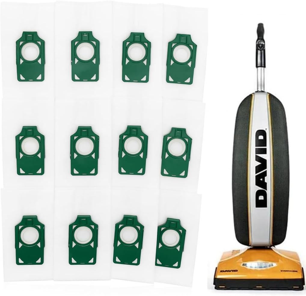 David's Lightweight Upright Vacuum D2000, T21, Everywhere 12-Pack Disposable HEPA Bags S10S.DV S10P.DV S10CV.DV (12)