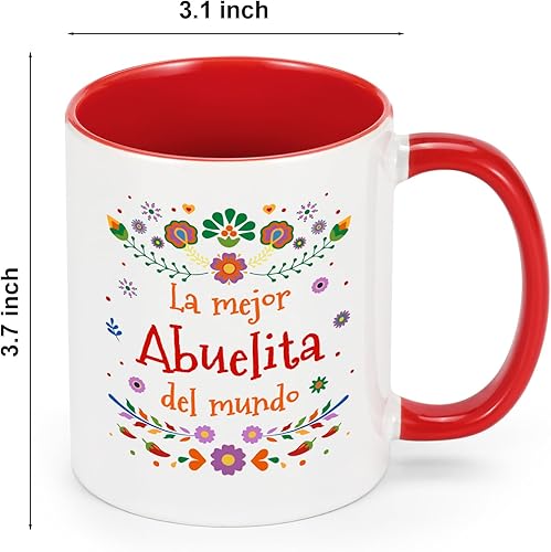 Miniatura 7 de YHRJWN Taza de café Abuela La Mejor Abuelita Del Mundo, regalo para la abuela en español para el día de la madre, cumpleaños, Navidad, regalo para