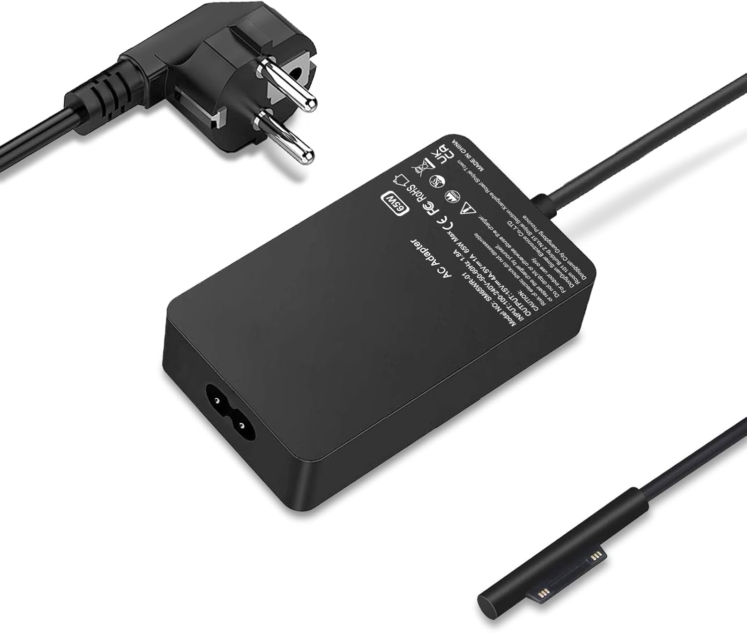 Porta Batteria Microsoft Surface Caricatore 65W Per Microsoft Surface - 15V/4A, Con Porta USB, Per Pro, Go, Laptop, Book Adattatore Usb C - Foto 7