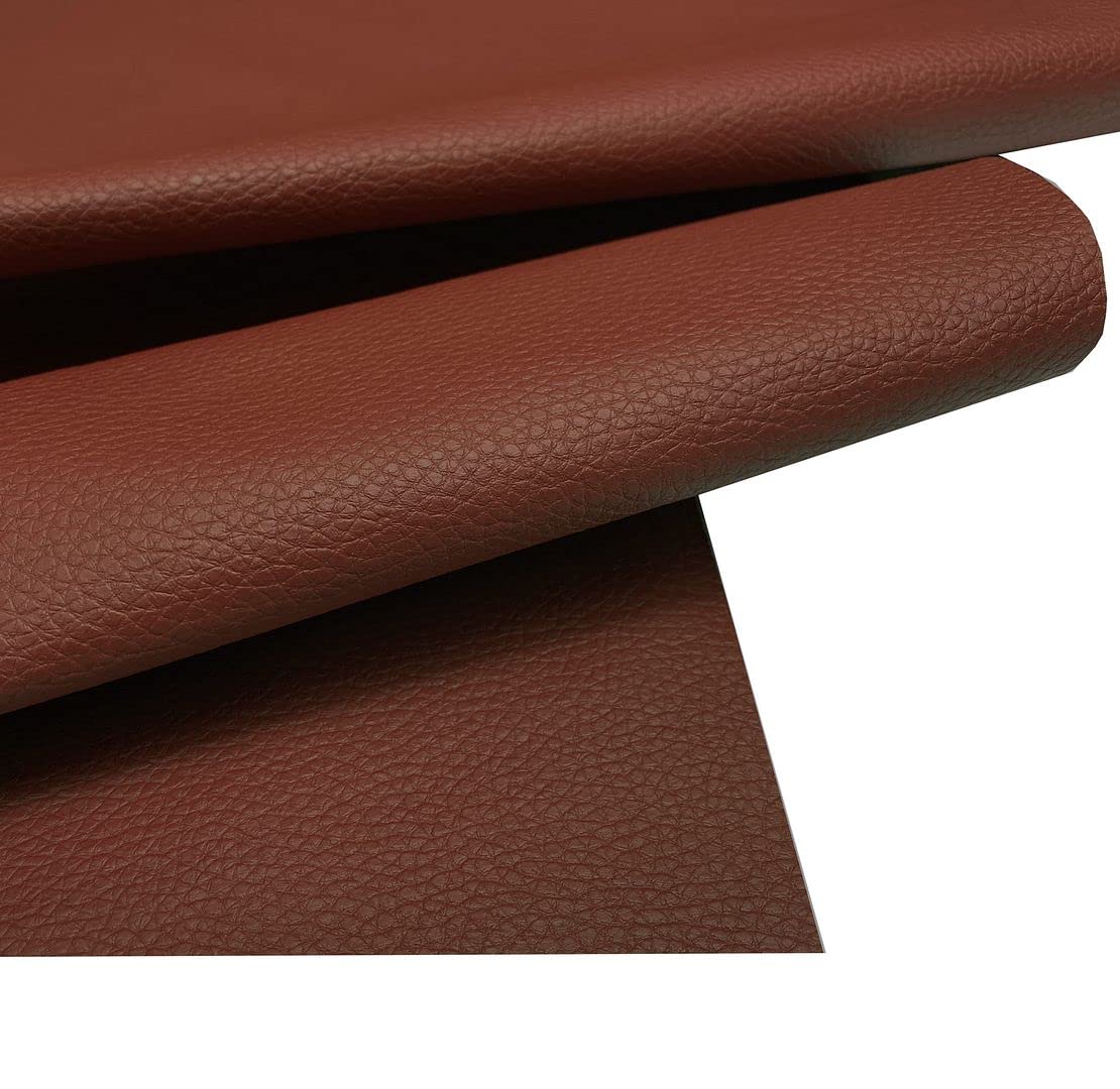 Mybecca Faux Leather Fabric Calf Champion Terra rosa (1 Yard)(3 Feet x 4.5 Feet)