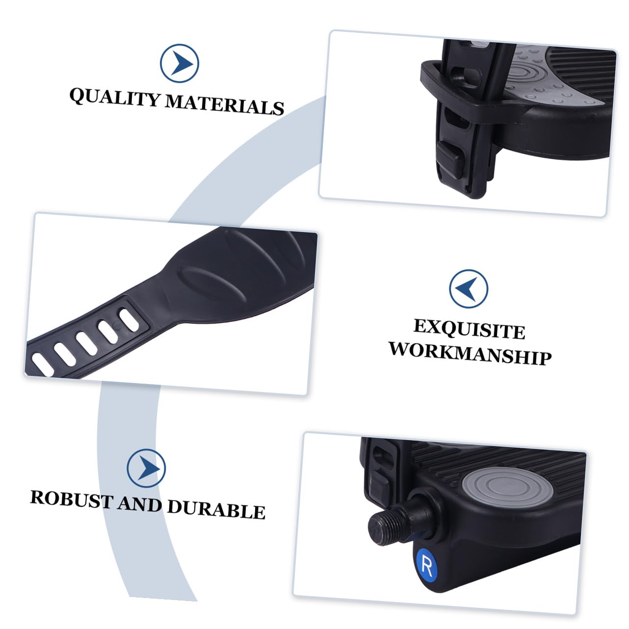 Cabilock Pedales Bicicleta Estática Correas Ajustables y Superficie Antideslizante, Accesorios Compatibles para Entrenamiento Cardiovascular y Fitness en Gimnasio Varios Estilos
