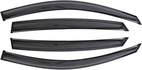 Miniatura 2 de AOKAILI 4 unidades de deflectores de ventana tintados en negro ahumado compatibles con Venza 2009 2010 2011 2012 2013 2014 2015 2016