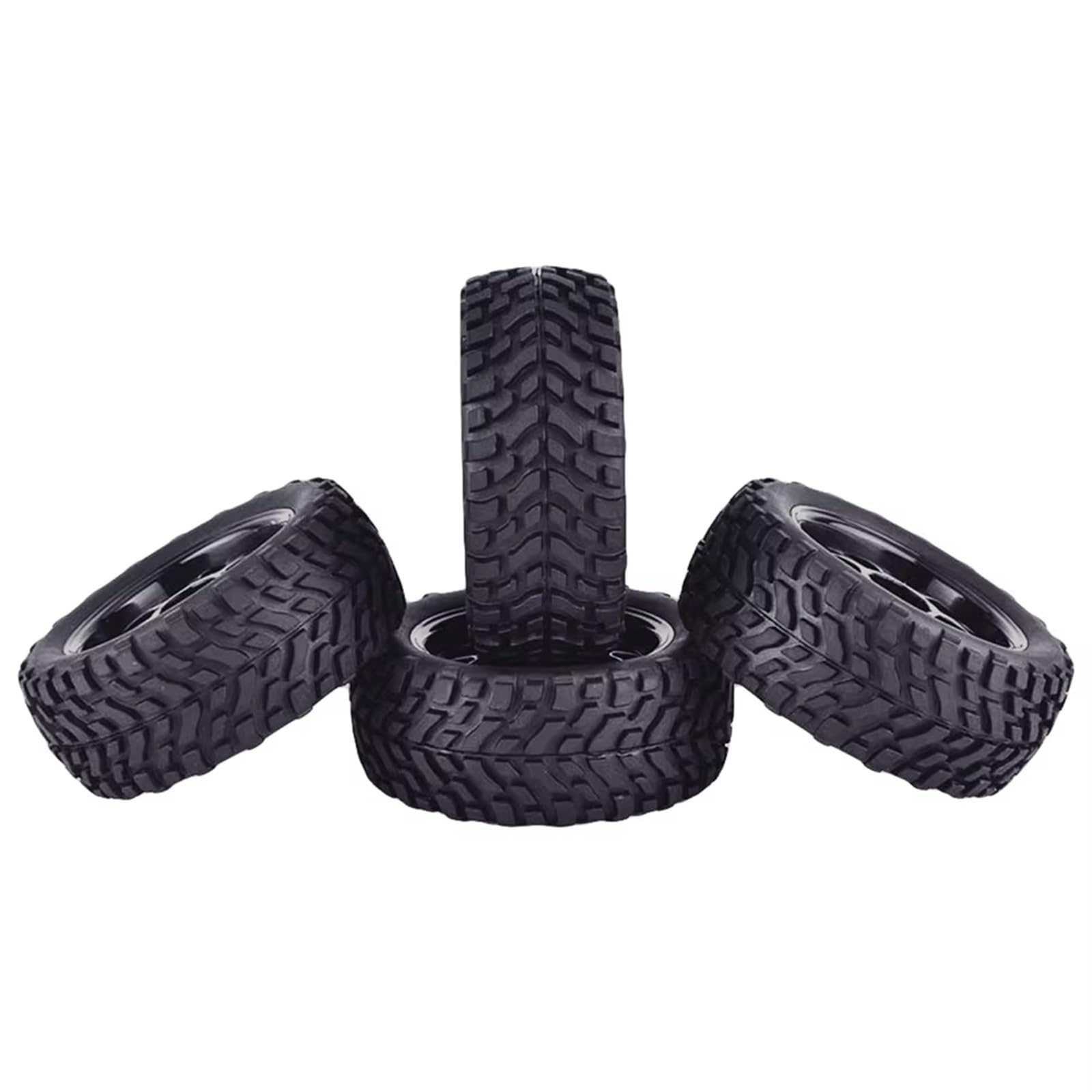Rc Tire Jante pour Wltoys 144001 pour HSP pour HPI pour 1/14 1/16 1/10 pour Voiture De Course 4 Pièces 75mm Roue en Caoutchouc 12mm Hex pour Pneus De Voiture De Course