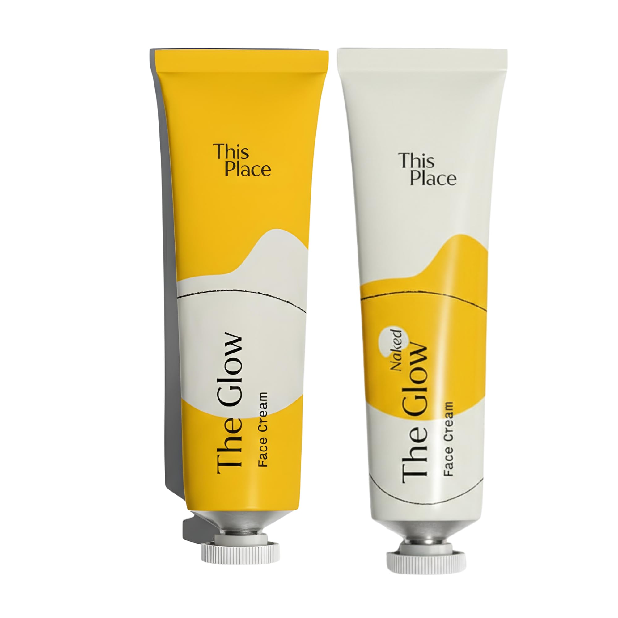 This Place The Glow Duo: Maximale Hydrierung & Schutz, 60ml | Beruhigt Rötungen mit Zink, Hyaluron und Panthenol, Perfekt für sensible Haut und eine starke Barriere