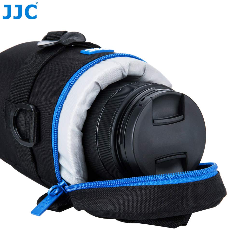 JJC Impermeabile Sacchetto per Lenti Deluxe con Tracolla Misura il Diametro Dell'obiettivo e l'altezza Inferiore a 80 x 155mm (3.1 x 6.1”) (Vedi Descrizione per la Compatibilità)