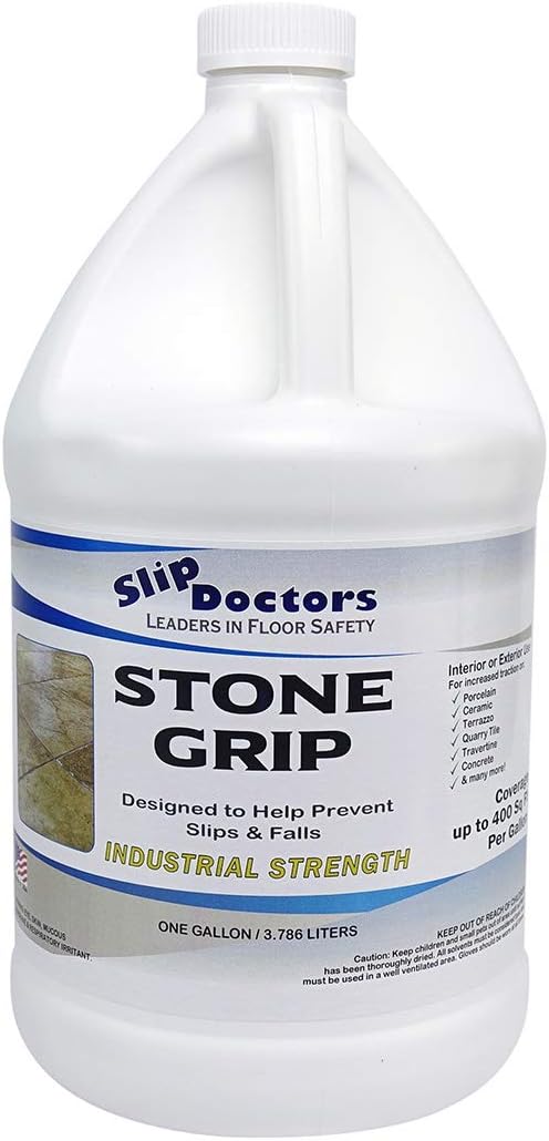 Buy Stone Grip Industrial Gallon Non Slip Floor Treatment For Tile And Stone To Prevent Slippery Floors Indoor Outdoor Residential Commercial Works In Minutes For Increased Traction Online In Hong Kong B00461083s