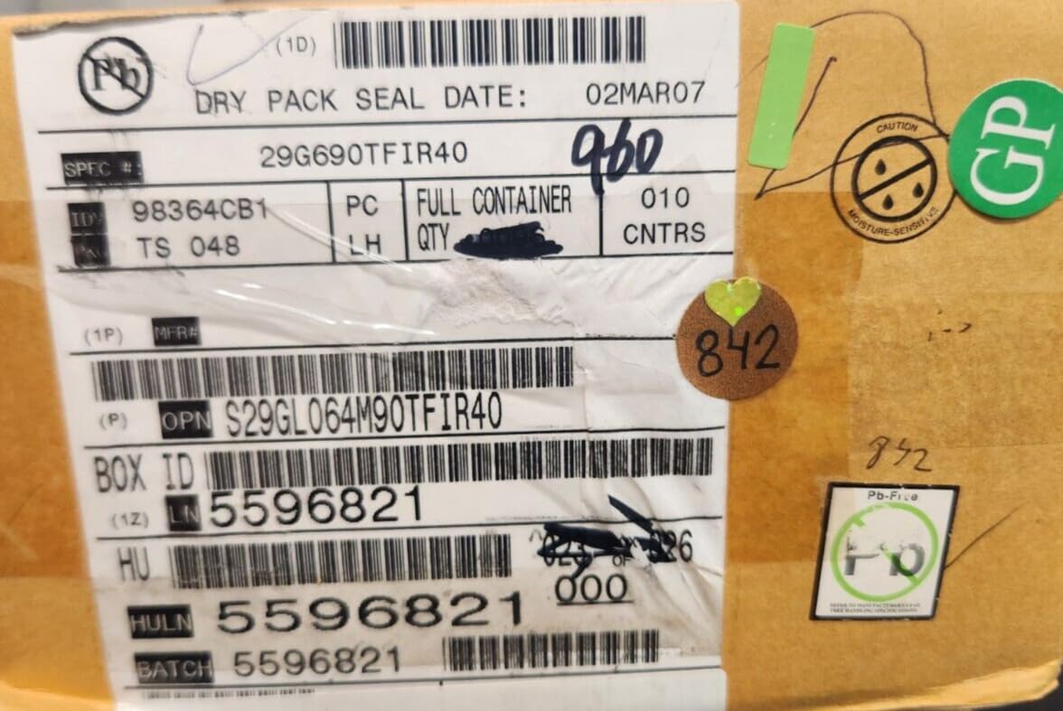 (960 PCS) S29GL064M90TFIR40 SPANSION Lead Free, MO-142EC, TSOP-48