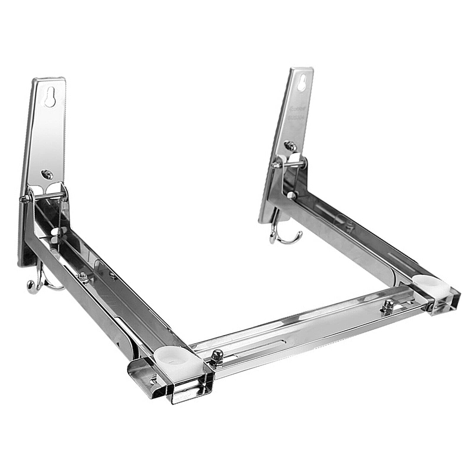 Soporte para microondas, soporte de pared para microondas, de acero inoxidable, con barras transversales, plegable, para microondas
