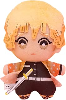 5.91In Anime Cartoon Plush Doll Demon Slayer Figure Doll, Anime Cartoon Plush Doll Small Cute Stuffed Toy Bag Gift Pendant for Kids Adults Bedroom Party (Agatsuma Zenitsu)
