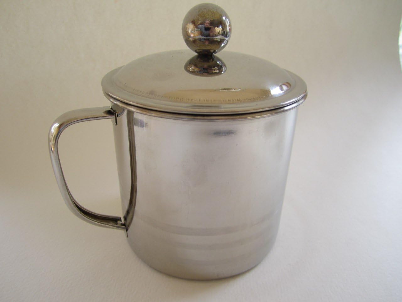 NaWiat Stainless Steel Shaving Mug with Lid 95x88mm