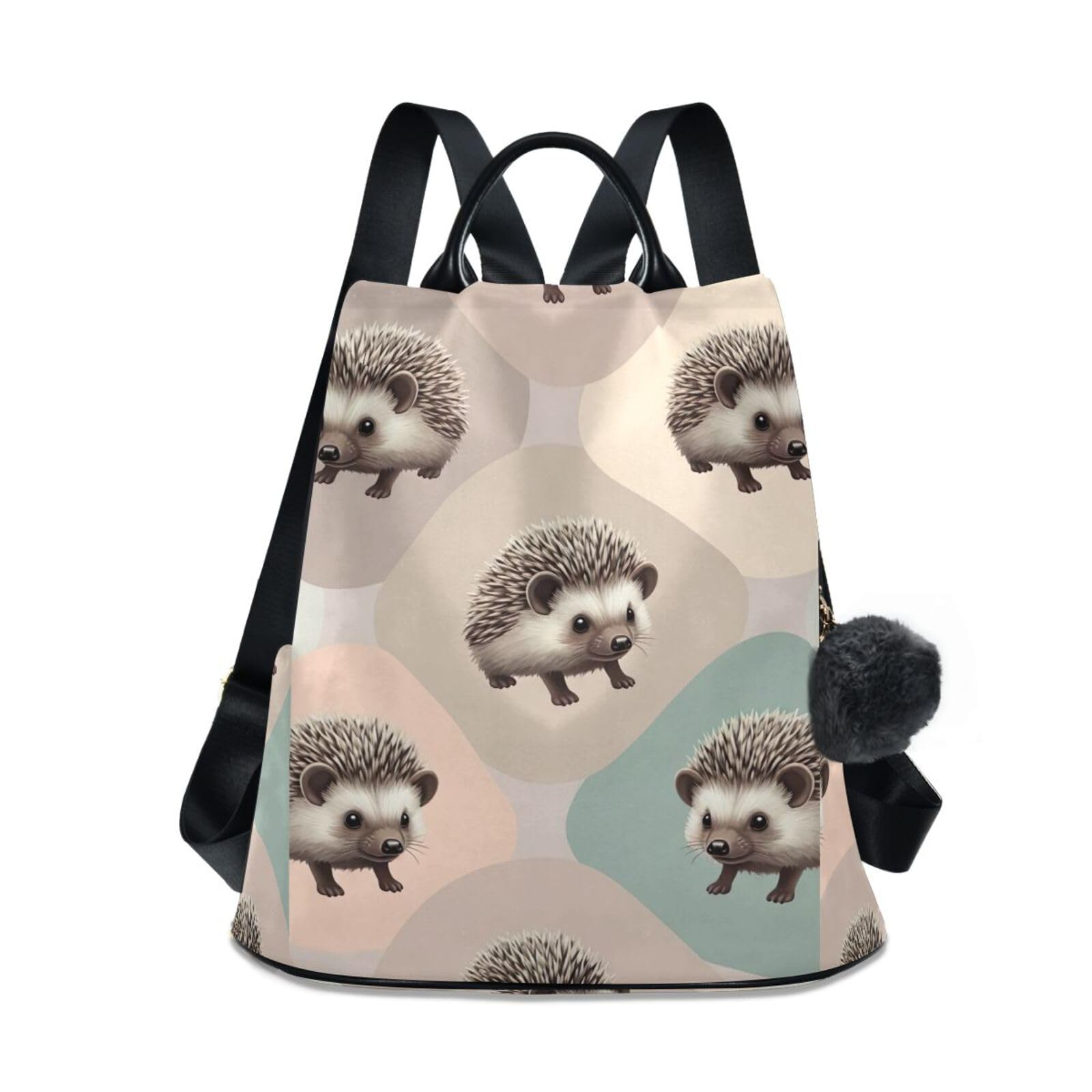 Mochila de erizos para mujer antirrobo bolso de viaje casual juvenil ligero 8