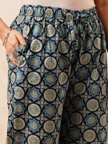 Image of Vbuyz Women Foil Print & Gota Patti Work Straight Cotton Salwar Suit | Straight Kurta Pant Dupatta | Kurta Set with Dupatta for Women | Suit Set | Ethnic Set | Printed Kurta Set