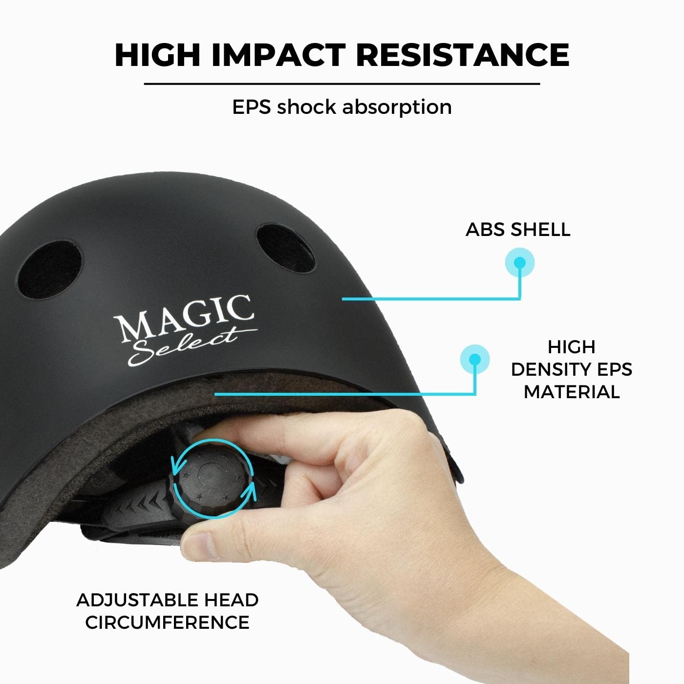 Casco para Patinaje, Scooter, Bici, Patinete. Casco Deportivo Unisex Adultos con Forro Desmontable, Carcasa de ABS + EPS, 11 Respiraderos, Correa y Rueda de Circunferencia Ajustable.