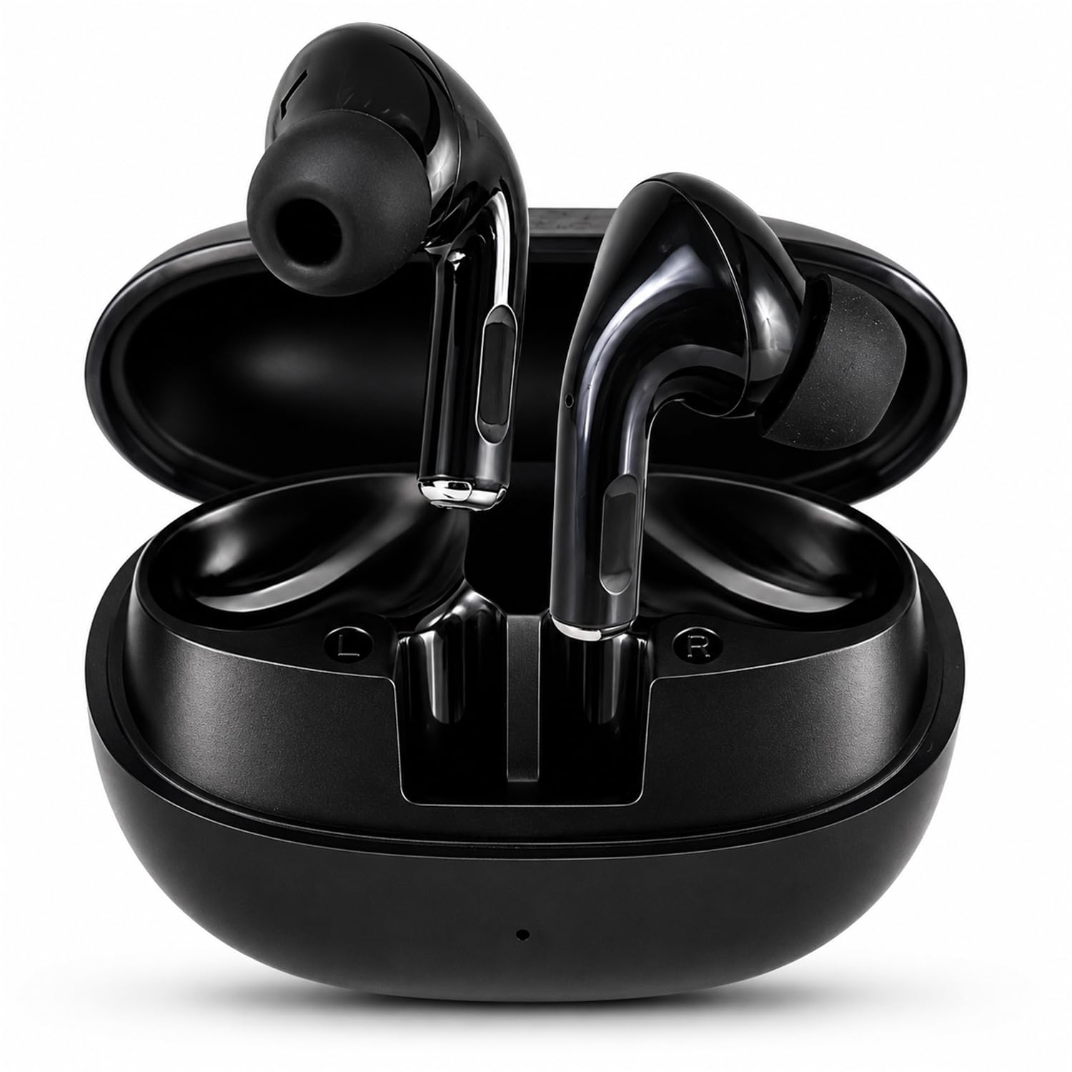 True Wireless Bluetooth 5.3 Earbuds with 60 Hours Total Playtime, Deep Bass Stereo Sound, ENC Clear Calling, USB Type-C Fast Charging, Touch Controls, Low Latency, in-Ear Earphones Black-picture-27