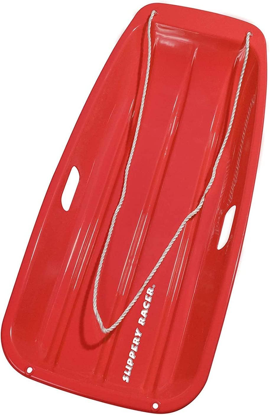 Slippery Racer Downhill Sprinter Flexible Kids Toddler Plastic Cold-Resistant Toboggan Snow Sled with Pull Rope and Handles