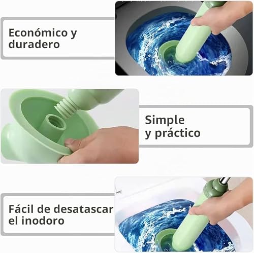 Miniatura 3 de Nic Is Cocng Desatascador Wc, Desatascador Tuberias A Presion, Desatascador Inodoro, Desatascar Fregaderos De Wc