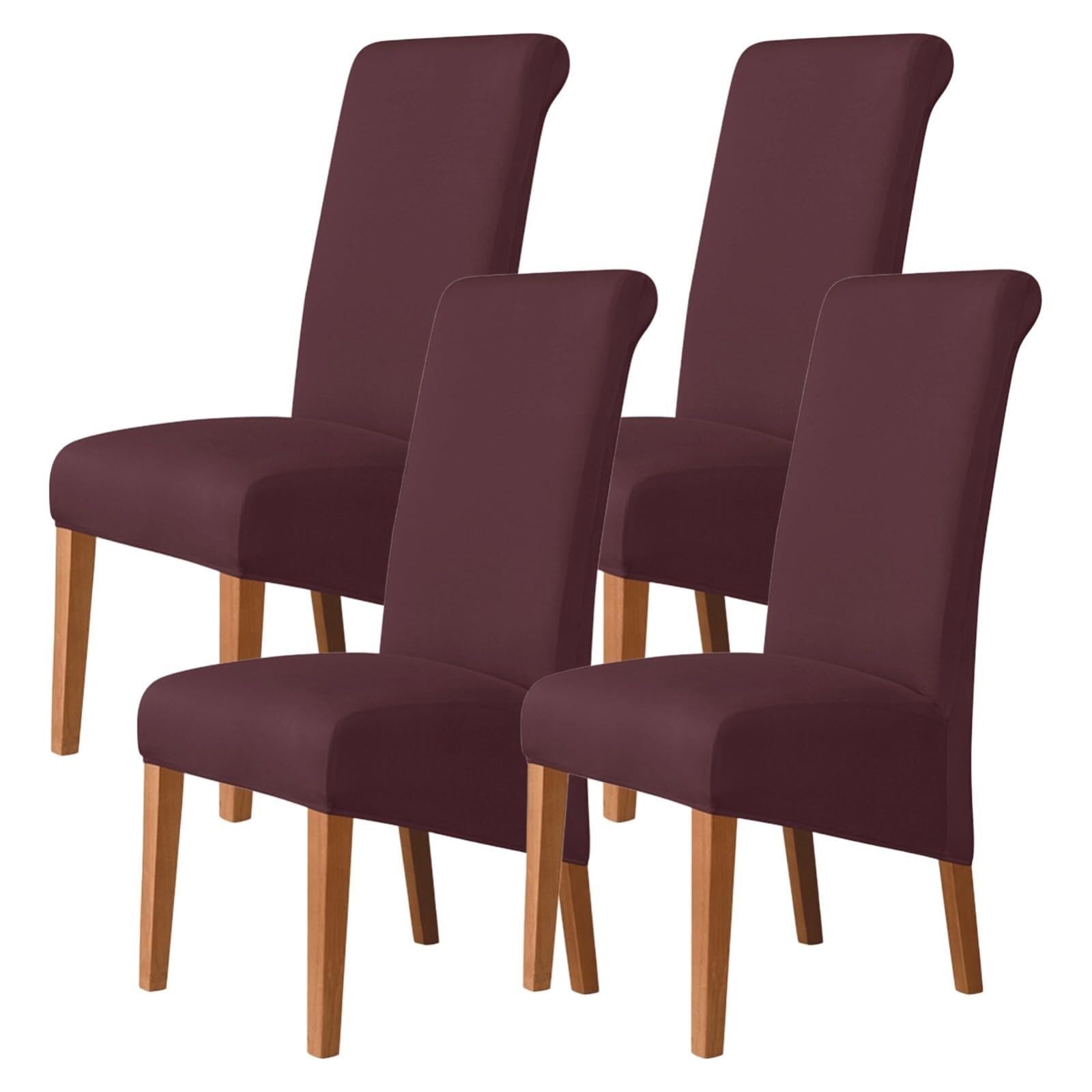 NMVAWIPT Stretch High-Back Dining Chair Covers, Removable Washable Protectors With Elastic Bottom, For Home, Restaurant, Banquet(8#,4Pcs)