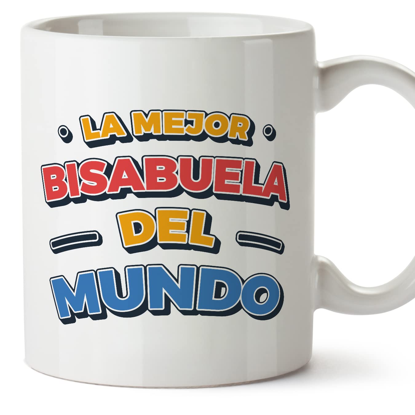 MUGFFINS Great Grandmother/Great Grandma Mug - in Spanish - Mejor del Mundo! - Funny Gift - Ceramic 11oz Mug