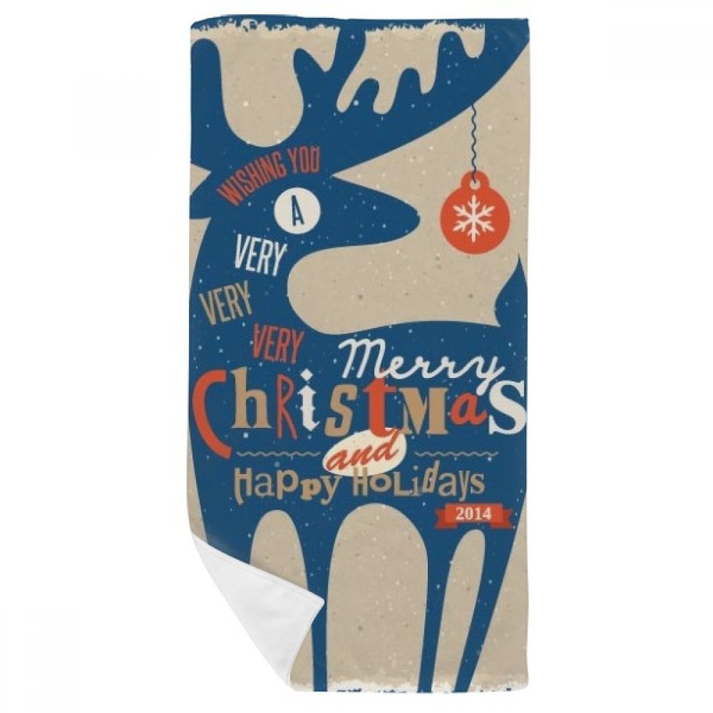Serviette de bain cerf de Noël pour réenchanter votre routine
