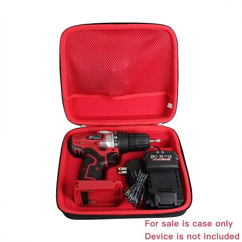 Vista 2 de Hermitshell Estuche rígido de viaje para taladro inalámbrico Avid Power de 20 V MAX de iones de litio, juego de taladro eléctrico con portabrocas