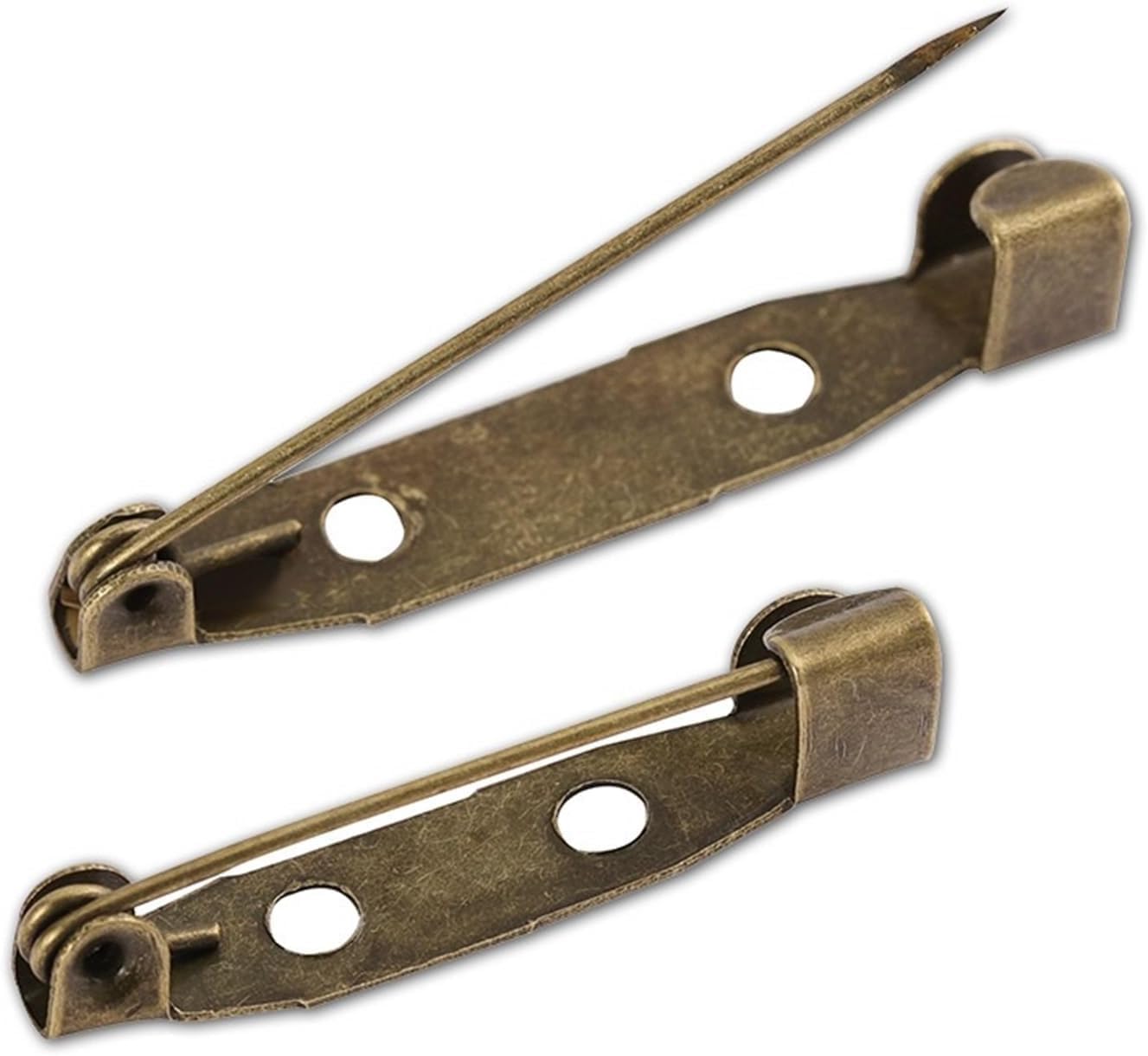 Brooch Base, Pin Backs,50pcs Brooch Clip Base Pins Blank for DIY Jewelry Making Supplies(Gold 2,35 mm)