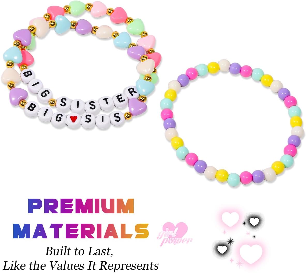 AICase for Big Sister Shirt,Bracelet Gifts, Little Girls' Sister Jewelry image 3