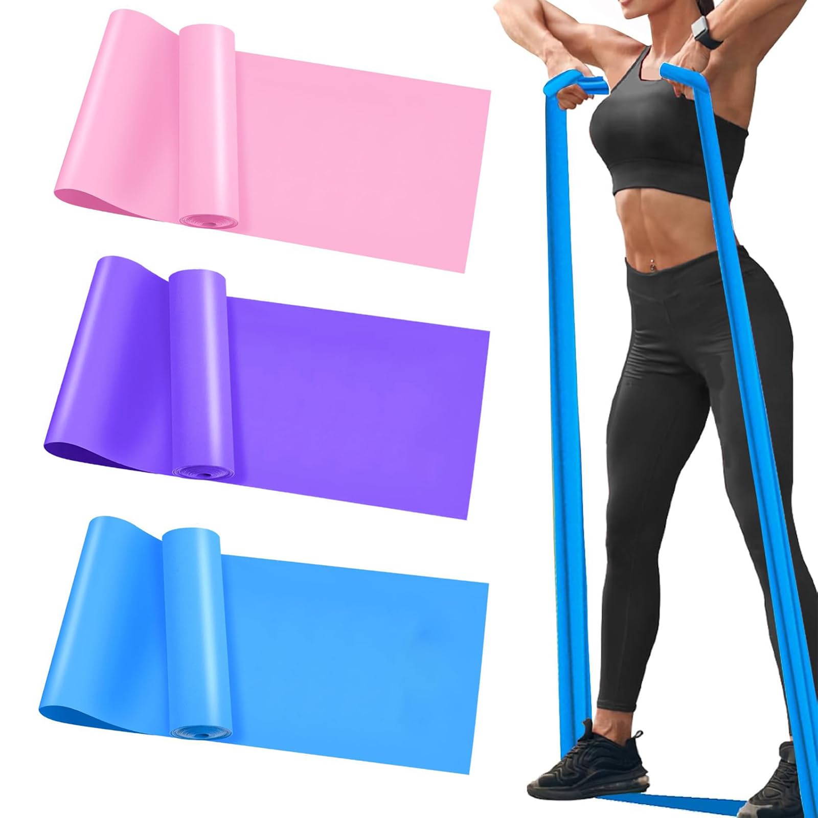 Resistance Bands Set 3 Levels Skin-Friendly 1.5m