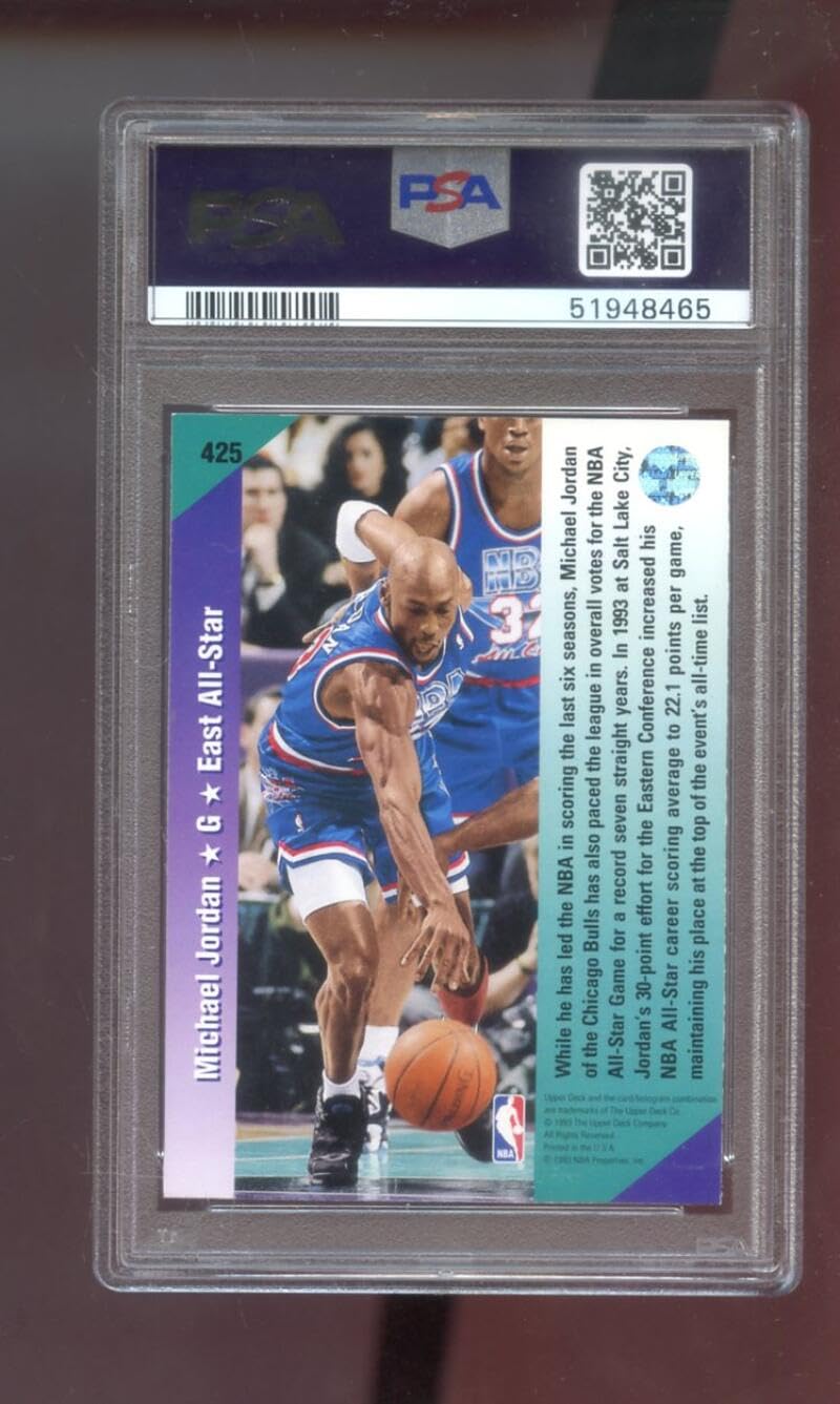 Amazon.com: 1992-93 Upper Deck #425 Michael Jordan PSA 9 Graded